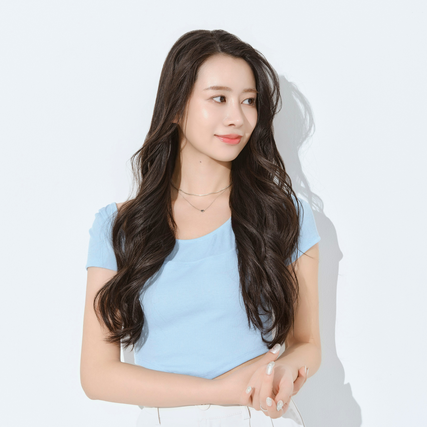 ケアヘアで完成したロングヘアの巻き髪